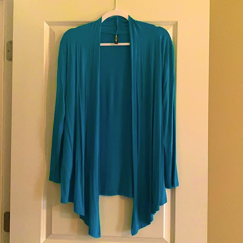 Lock & Love Greenish Teal Lightweight Cardigan, Small